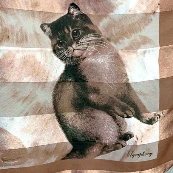 Symphony Scarfs Striped Cats Scarf NEW! - Picture 5 of 11